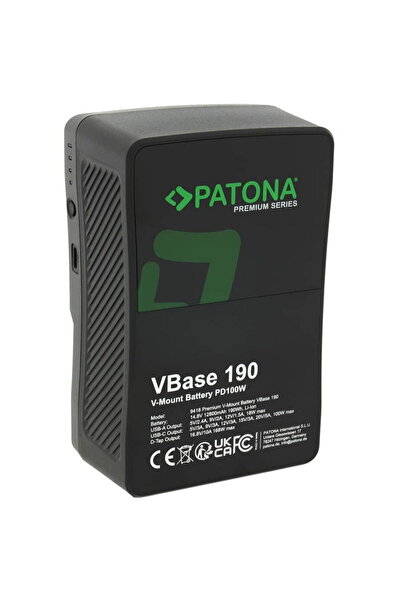 Patona Baterie Reîncărcabilă V-Mount, 190W, Baterie Premium Patrona VBase, 19...