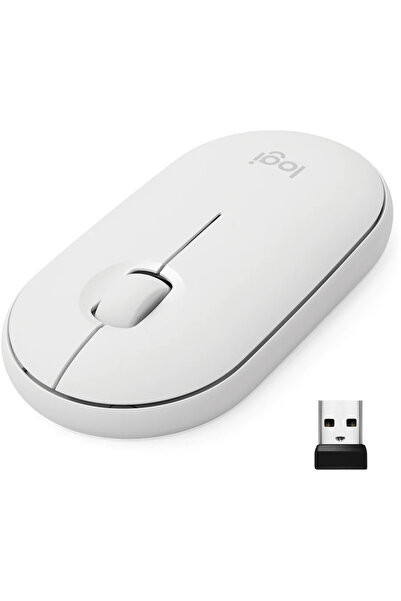 logitech Mouse wireless Pebble M350, Alb
