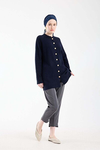 Invee Yumoş Knitwear Cardigan Dark Blue