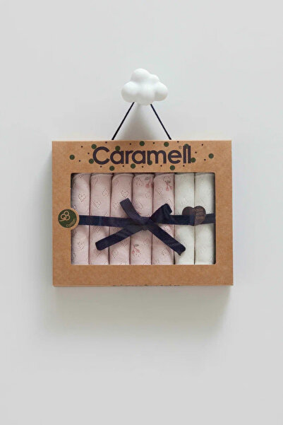 Caramell Bebenova Basic 7'li Bebek Ağız Mendili %100 Pamuk Penye 20x20 Cm