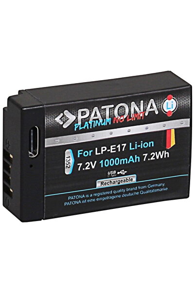 Patona Acumulator Platinum LP-E17 1000mAh cu port incarcare USB Type C replac...
