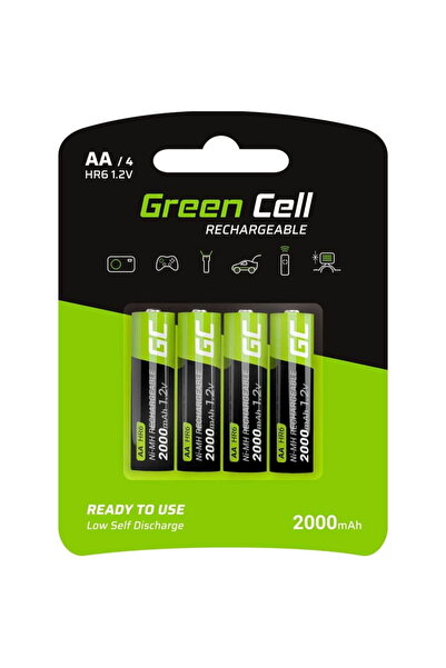 Green Baterii Reincarcabile 4 x AA HR6 2000mAh Cell GR02 Nickel-Metal