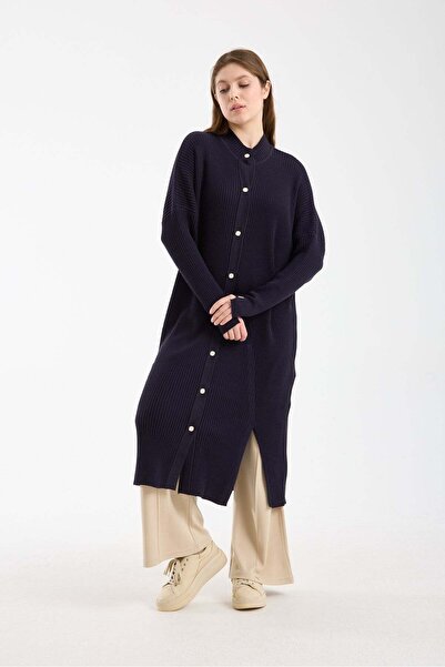 Invee Wool Cardigan Mürdüm