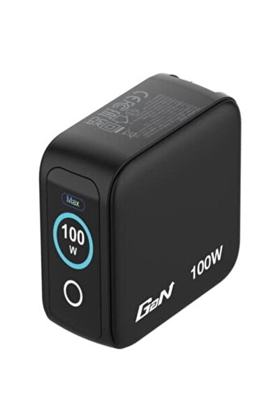 Verbatim Mini GaN charger with display 30239, 3 ports, 100 W, Black