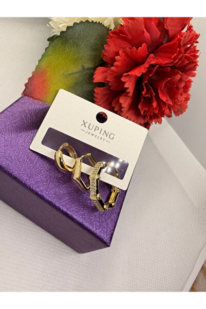 XUPING JEWELRY Jeweler's Series Zircon Stone 3-Size Hoop 3-Piece Steel Earrin...