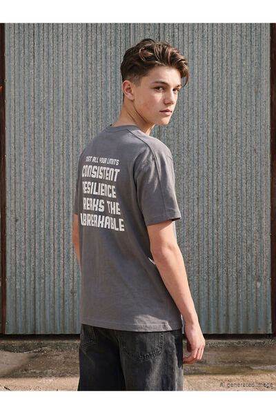 LC Waikiki Crew Neck Printed Boy's T-Shirt