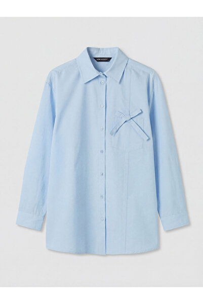 LC Waikiki Lcw Modestblue Poplin Women's Shirt Tunic