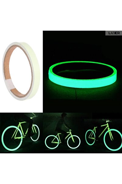 LUXER Bandă Autoadezivă Fosforescentă Verde, Efect Luminos în Întuneric, 8 Me...