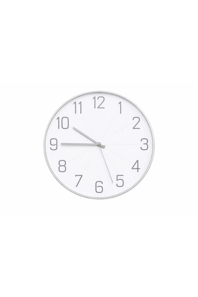 OEM Decorative wall clock, modern design made of plastic, 50 CM, White