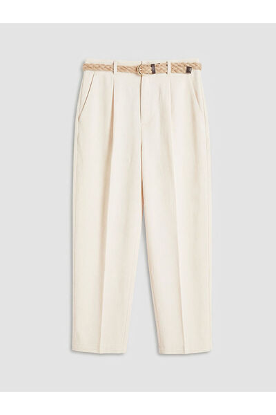 LC Waikiki Από την GÜLİS GİYİM: Μπεζ γυναικείο παντελόνι με ζώνη στη μέση, κο...