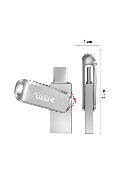 peltech ذاكرة USB معدنية 32 جيجابايت 3.0 هايبر تايب سي إلى يو إس بي 2 في 1 مت...