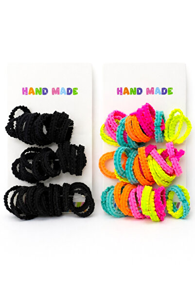 MakeWell Girls' Mini Hair Elastic Set Colorful Soft Rubber Hair Tie Non-Break...