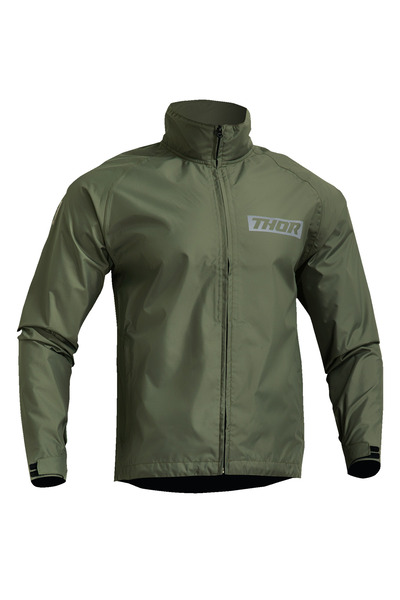 THOR Pack waterproof textile jacket, green color, size 2XL