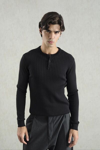 Hiccup Tricou GIESTO Slim Fit cu guler rotund și nervuri