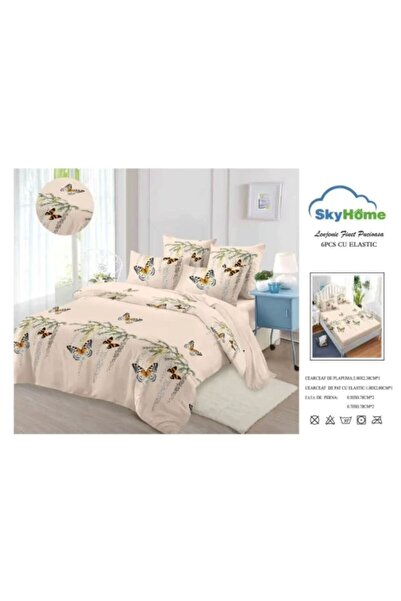 Sky Home Set Lenjerie cu Elastic 6 piese LenjerieMag