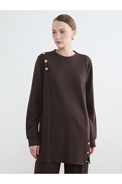 LC Waikiki Lcw Everyday Brown Women's Sweatshirt Tunic