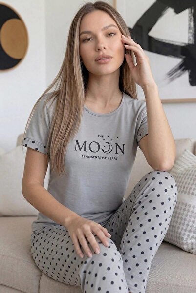 Pijamaevi Σετ γυναικείες πιτζάμες με κοντό μανίκι από μπαμπού με υπέροχο σχέδ...