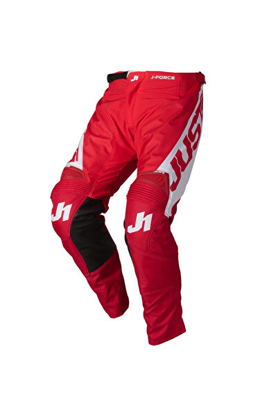 Just1 Pantaloni atv/cross J-Force Vertigo, culoare rosu/alb, marime 36