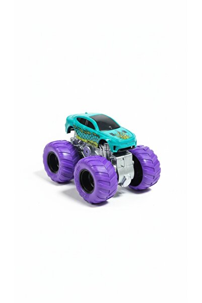 TOY LAND سيارة لعبة صغيرة للأطفال بمقياس 1:64 - عجلات كبيرة - لون أخضر فاتح