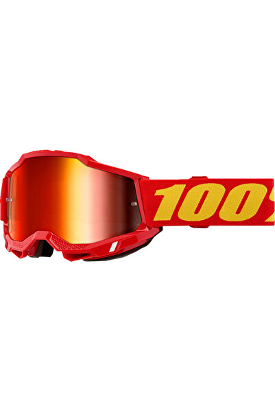 100percent Ochelari cross/atv 100% Accuri 2 Red, lentila oglinda, culoare ram...