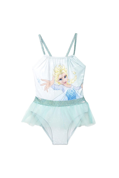 Disney Frozen Μπλε ολόσωμο μαγιό Disney Frozen με φούστα