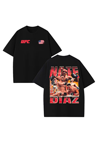 STİL-X Μπλουζάκι Nate Diaz UFC με στάμπα, Unisex, 100% βαμβακερό, Oversize