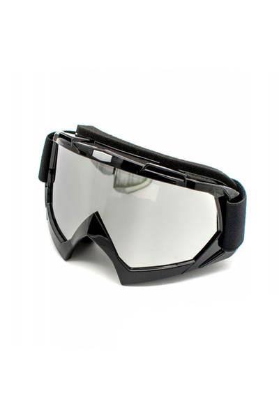 XTR Ochelari cross/atv/enduro, XTR, lentila oglinda, culoare rama negru lucios