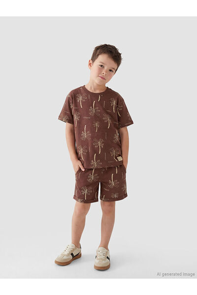 LC Waikiki Embroidered Boys' T-Shirt and Shorts from Uzg Store for Style Enth...
