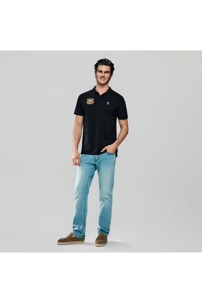 Giordano Men’s Cotton Pique Bold Polo with Embroidery