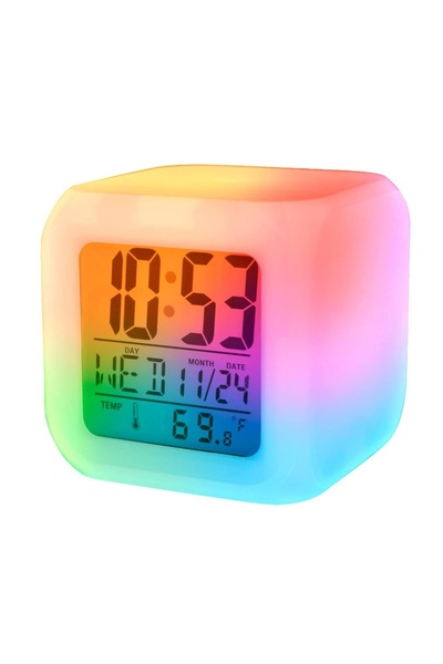 LUXER Πολυλειτουργικό Ψηφιακό Ρολόι με Θερμόμετρο και Ξυπνητήρι, Οθόνη LED, 8...