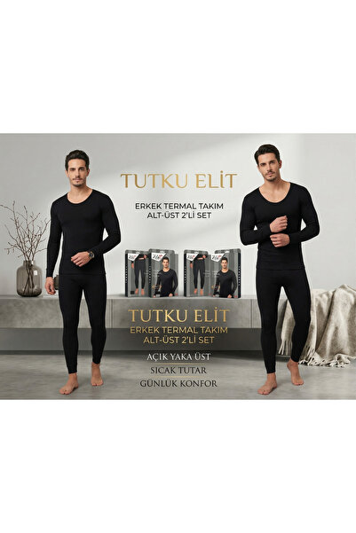 Tutku Elit طقم رجالي حراري قطعة (علوي وسفلي) مكون من قطعتين