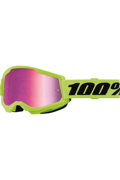 100percent Ochelari cross/atv 100% Strata 2 Junior Neon, lentila oglinda, cul...