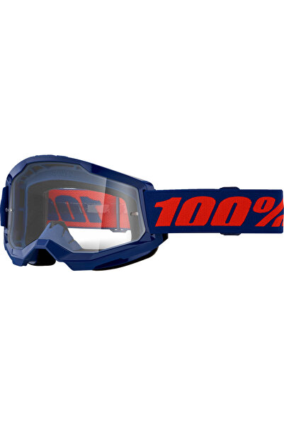 100percent Ochelari cross/atv 100% Strata 2 Navy, lentila transparenta, culoa...