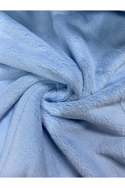 Çelikler Tekstil Açık Mavi Peluş Kumaş Yumuşak Minky Kumaş En 150 cm Metre Sa...