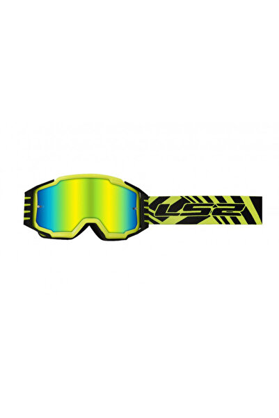 LS2 Ochelari cross/enduro/atv LS2, lentila oglinda, culoare verde neon/negru