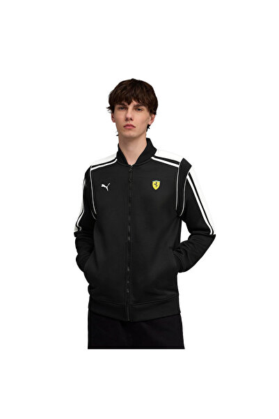 Puma Ανδρικό μαύρο μπουφάν casual στυλ Ferrari MT7 63583301