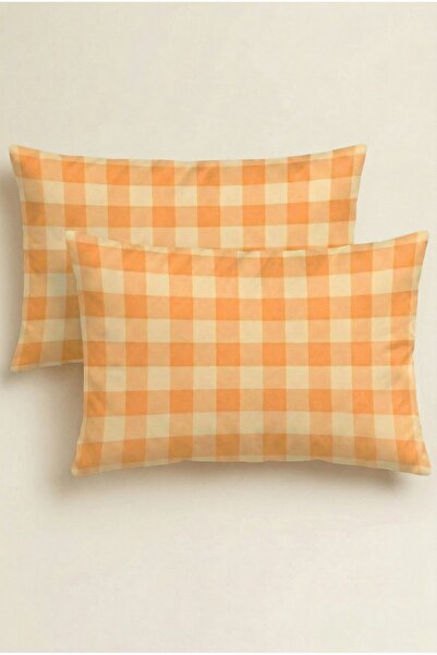 Anılsan Chess 2-Piece Satin Pillowcase 50X70 with Flap Orange