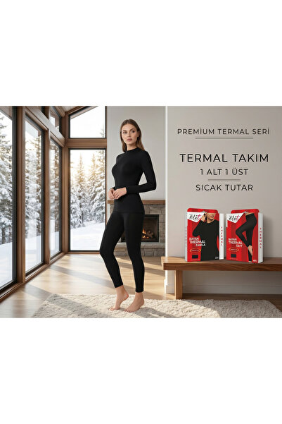 Tutku Elit Women's Underwear t Thermal Top and Bottom Set