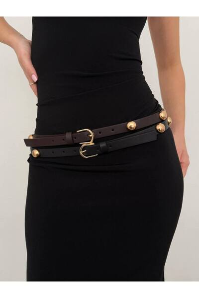 Çanta Trend Women's Gold Detailed Belt