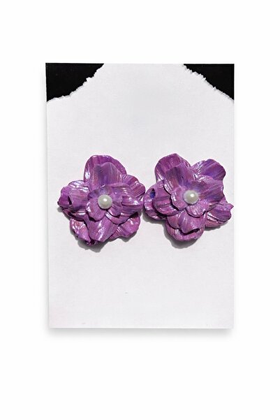 Fımo Handmade Flower XL Earrings