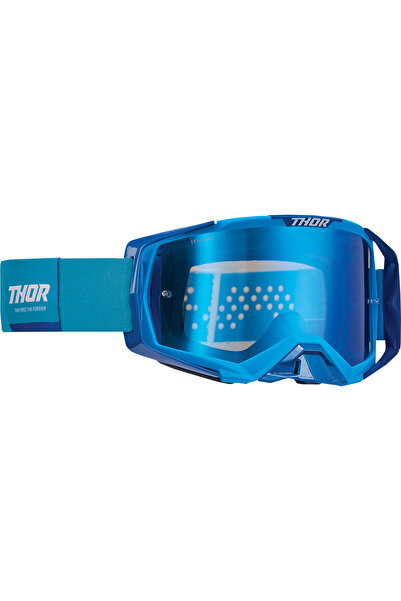 THOR Ochelari cross/atv Activate, lentila oglinda, culoare albastru/alb