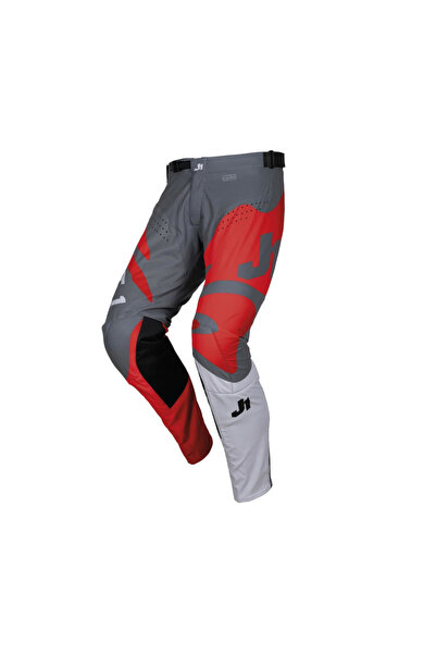 Just1 Pantaloni atv/cross J-Essential Fluid, culoare gri/rosu, marime 28