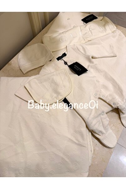 Baby طقم مواليد محايد للجنسين لون سكّري