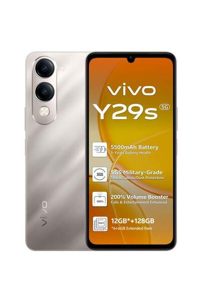 vivo Y29s AI 5G Dual SIM Titanium Gold 6+6GB RAM, 128GB - Middle East Version