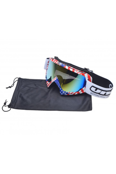 Unit Ochelari motocross/atv/enduro Unit, culoare rama USA, lentila fumurie cu...