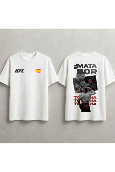 STİL-X Ilia Topuria Ufc Baskılı Unisex %100 Pamuklu Oversize T-shirt