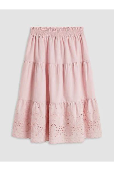 LC Waikiki LCW Kids Pembe Beli Lastikli Fisto Detaylı Kız Çocuk Etek