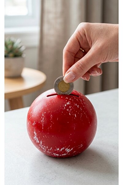 Mask Handmade Ceramic Globe Breakable and Reusable Piggy Bank with Bottom Cov...