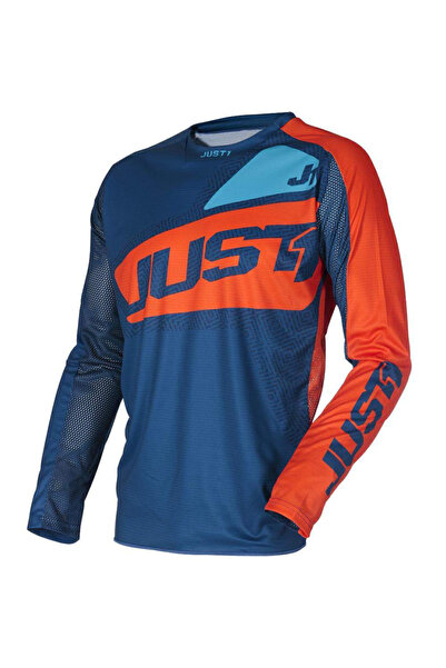 Just1 Tricou atv/cross J-Force Vertigo, culoare albastru/portocaliu, marime L