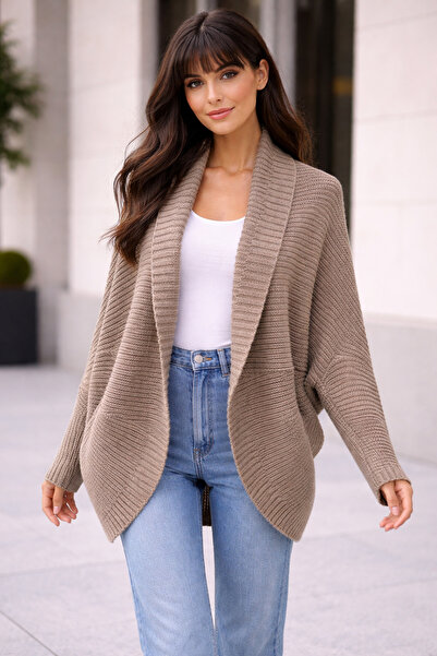 OEM Knitted cardigan - Brown, S